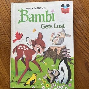Walt Disney's Bambi Gets Lost, Albert G Miller, 1972, Vintage Kids Book